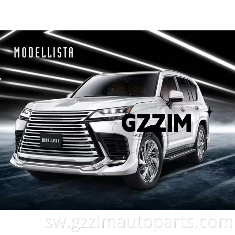 Modellista mbele ya plastiki & nyuma ya mwili bumper kit kwa LX600 2022
